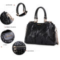 Aidrani   New Women's Crocodile Pattern Lacquer Leather Handbag High end Fashion Versatile Cowhide Commuter Bag. 