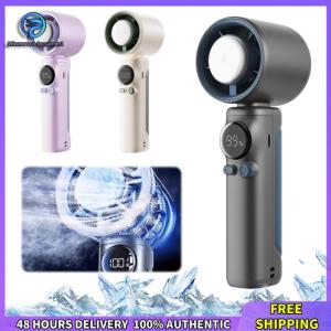 Winnereco พัดลมพัดลมมือถือดิจิตอลพลังงานและความเร็วแสดง USB แบบชาร์จพัดลมขนาดเล็กพัดลมไฟฟ้าพัดลมไฟฟ้าสำหรับโฮมออฟฟิศเดินทางกลางแจ้ง