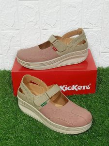 Sinar Mutiara - Sepatu Selop Wedges Selop Kombinasi