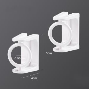2/4pcs Self Adhesive Swivel Rod Holder Hooks No Drill 360 Rotation Pole for Towel/Clothes Rail
