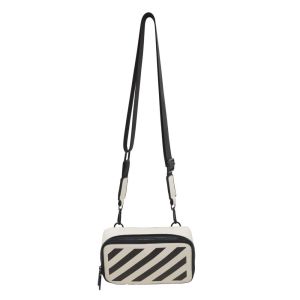 CHANBAEK Korean Style PU Leather Shoulder Bag Stripe Handbag Small Square Messenger Bag Fashion Casual Men Crossbody Bag Daily