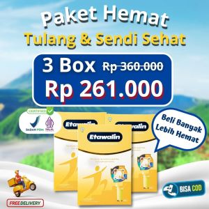 Paket 3 Box Etawalin Susu Kambing Etawa Untuk Atasi Asam Urat & Nyeri Sendi 100% Original isi 200Gr