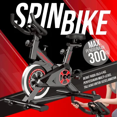 FREE GIFT HTD SPORT Sepeda Statis Spine Bike Model Elite 01 Black Alat Fitness Gym At Home