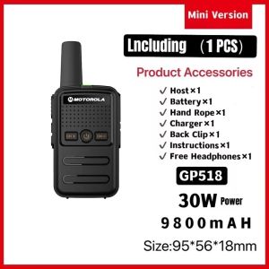 SG(Ready Stock)Walkie-talkie Motorola GP518 mini 30W high power 9800mAH talking distance 2-5 kilometers