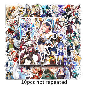 50PCS Anime Game Genshin Impact Sticker Decal Luggage Laptop Motorcycle Car Graffiti Waterproof PVC Sticker Kids Toy Sticker