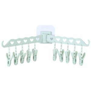 ROZEL Gantungan Jemuran Tempel Untuk Baju Pakaian Kaos Kaki 10 Klip Jepitan Hanger Tempel Dinding