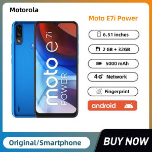 Original unlocked Motorola Moto E7i Power 6.51 inches Single SIM card LIE Smartphone Octa-core 2GB RAM 32GB ROM 13MP Camera Android Fingerprint Mobile Phone