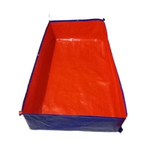 terpal kolam ikan 200x100x50cm Type A8 Sudah Bentuk Kotak Biru oren dan silver terpal kolam persegi panjang sedang (20-40 galon)