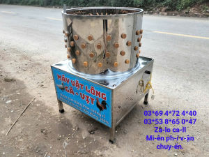 Máy vặt lông gà vịt inox phi 60 bảo hành 12 tháng