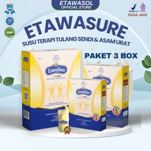 Etawasure - Susu kambing etawasure Isi 250gram therapy nyeri sendi dan asam urat - Susu etawasure untuk rematik - susu etawa rasa jahe - susu herbal - susu etawasure platinum - etawasure untuk pegal linu - etawasure original Paket 3 Box