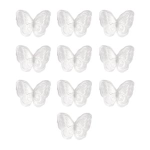 10Pcs Sew on Organza Patches Double Layer Butterfly Appliques Embroidered Applique for Sewing Craft Hair Accessories