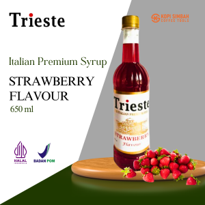 Syrup TRIESTE Rasa STRAWBERRY 650 ml Italian Premium Sirup Flavoured Minuman Bartender Kopi