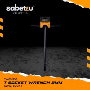Sabetzu Kunci Sok Socket Shock Handle Konci T Hitam 8mm 10mm 12mm 14mm - Kunci T Kunci Ban Otomotif Mobil Motor - Kunci Sok T8 T10 T12 T14 SATUAN - Sock Socket Shock - T-Type Wrench