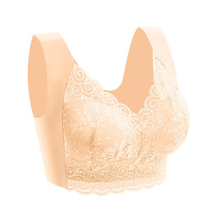 CoCo Bear Womens Plus Size M-5XL Full Cup Lace Cup Surface No Trace Gather Up Support No Steel Ring Underwear