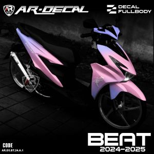 Stiker Dekal BeAT 2024 Sporty Full body Striping Decal BeAT Street New 2025 Motif Gradasi D5 001
