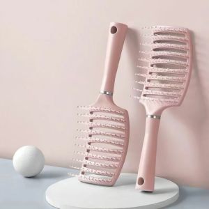 Lược chải tóc tạo mát xa da đầu dẻo dai thiết kế vòng cung làm xoăn phồng dễ dàng bọc đầu gỡ rối tóc hiệu quả-HAUSE