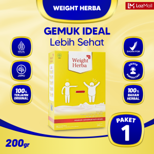 WEIGHT HERBA 1 BOX No 1 Gemuk Badan Ideal Sehat Nafsu Makan Meningkat Herbal Alami 200gr