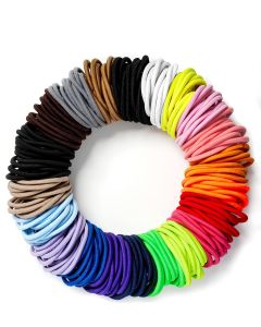 203 Pieces Hair Ties No Damage 4MM Elastic Hair Ties Medium Size Ponytail Holders for Women and Girls Multicolor (20 Colors)