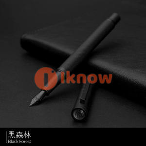 I know Black Forest Fountain Pen Medium Nib Classic Retro Design Converter Gift Metal Pen Set Stationery School supplies