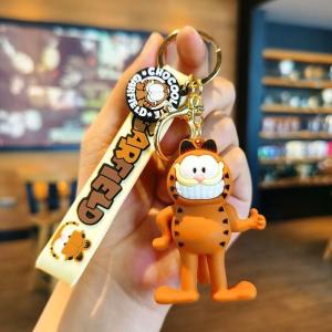 Gantungan Tas Lucu Gantungan Kunci Kucing Garfield Ganci Motor Mobil Keychain Kartun Cat Lucu Import