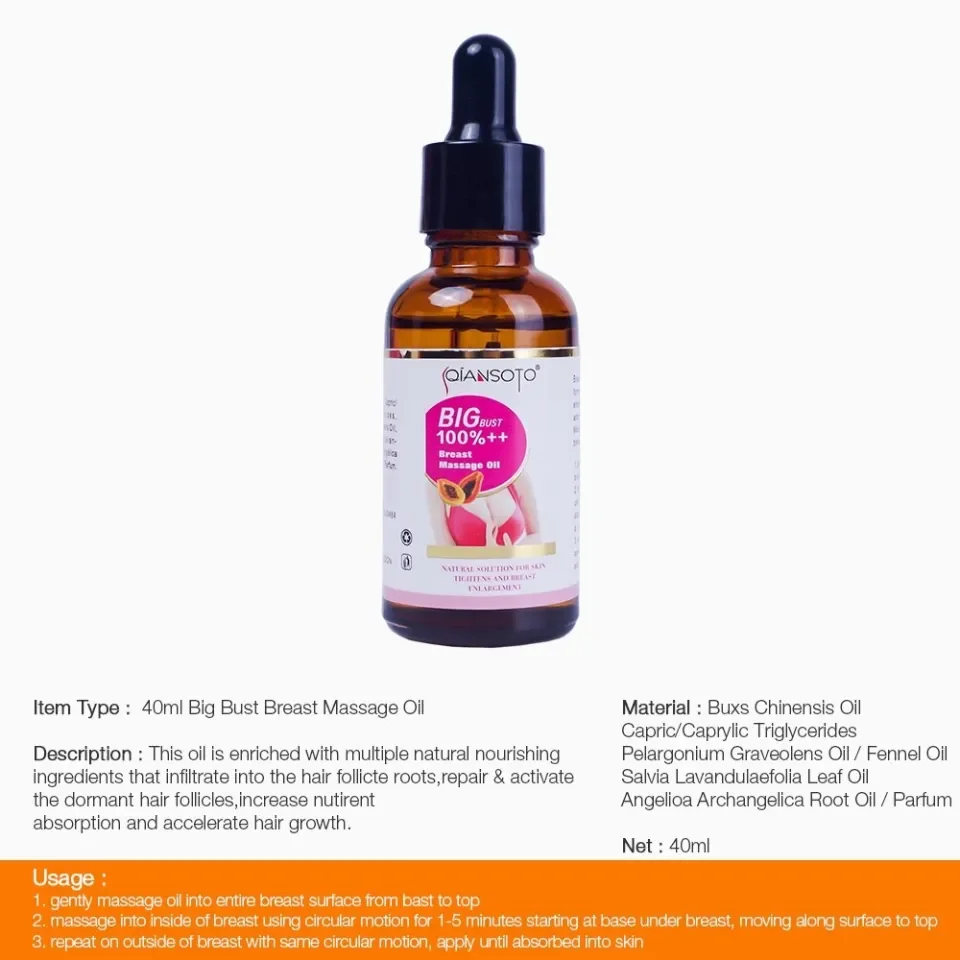 Big Bust Massage Breast Enlargement Essential Oil for Breast Growth Big  Boobs Firming Massage Oil Beauty Products for Women Enhancement_CutieA |  Lazada