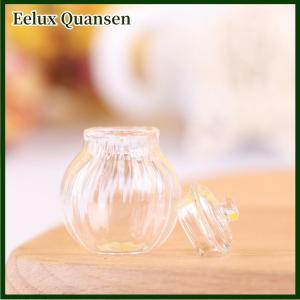 Eelux Lọ thủy tinh tròn thu nhỏ Nhà búp bê 1:12 lọ kẹo mô hình chai kẹo nhỏ