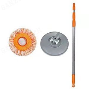 Round sunflower mop retractable rod coral fleece mopping lazy mop