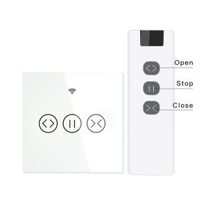 WiFi RF433 Smart Touch Curtain Roller Blinds Motor Switch Tuya Smart Life App Remote Control Works with Alexa