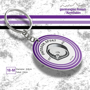 qiwiie  | Gantungan Kunci Akrilik box cnc Outdoor sport M-A-G [20Rd] premium quality