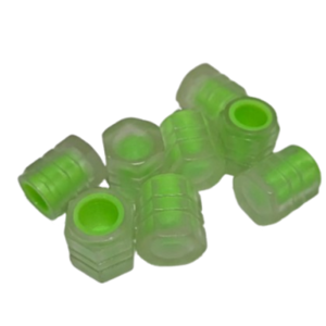 GOXBERK 8Pcs Self-luminous Glowing Tire Valve Caps Super Bright Night Glowing Light Valve Core Cover Air Nozzle Fluorescent Green Blue Luminous Fluorescent Valve Caps Car Wheel