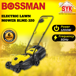 SYK Bossman BLME-320 Electric Lawn Mower Hand Push Machine Mesin Rumput Tolak Potong Rumput Electrik