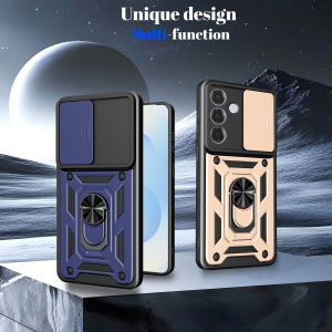 Kickstand Armor Case For Samsung Galaxy S26 S25 Ultra S24 S23 S22 Plus Edge Phone Cover Lens Protect Ring Magnetic Holder Fundas