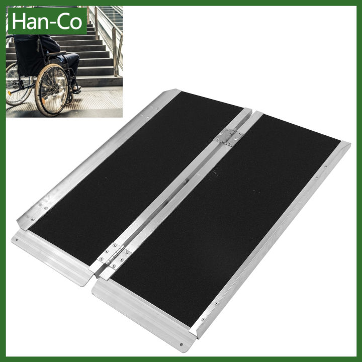[Han-Co] Aluminum Alloy Folding Wheelchair Ramp Portable Non Slip ...