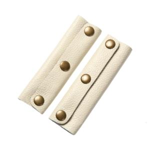 2 Pieces Leather Handle Wrap for Handbags Bucket Bags Luggage Grips with Buckle Universal Bag Handle Cover Sleeve