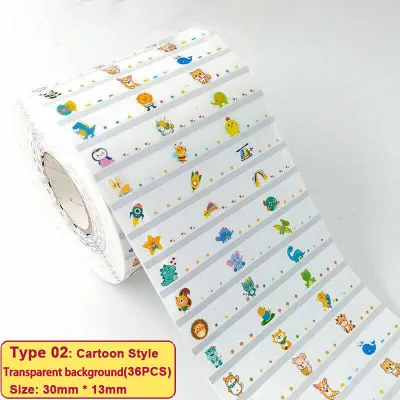 Customize Name Stickers Waterproof Personalized Labels Children School Stationery Variety Patterns Animal Tags for Kids(Please Chat us Note Name)