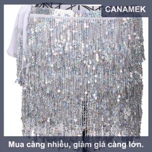 【CANAMEK】 Trang phục múa bụng váy quấn hông tua rua tua rua váy quấn eo