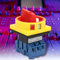 Load Circuit Breaker Switch 3-Pole 2-Position Rotary Cam On-Off Power Switch. 