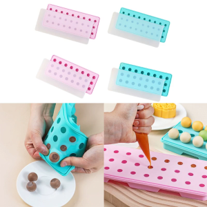 24/27Grid Ice Balls Maker Grade Silicone Hockey Ice Tray Mold Ice Cube Tray with Removable Lids Kitchen Tool