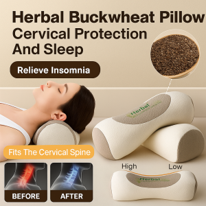 Herbal Buckwheat Cervical Spine Support Pillow Pain Relief Neck Support Pillow Help Sleep Relieve Insomnia Herbal Pillow 护颈椎助睡眠草本荞麦枕