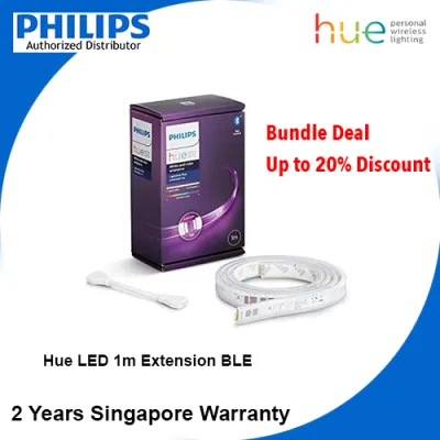Philips Hue LED Strip 1m Extension (Bluetooth) Smart Light with App Control and Google Assistant / Homekit / Alexa / Zigbee ready