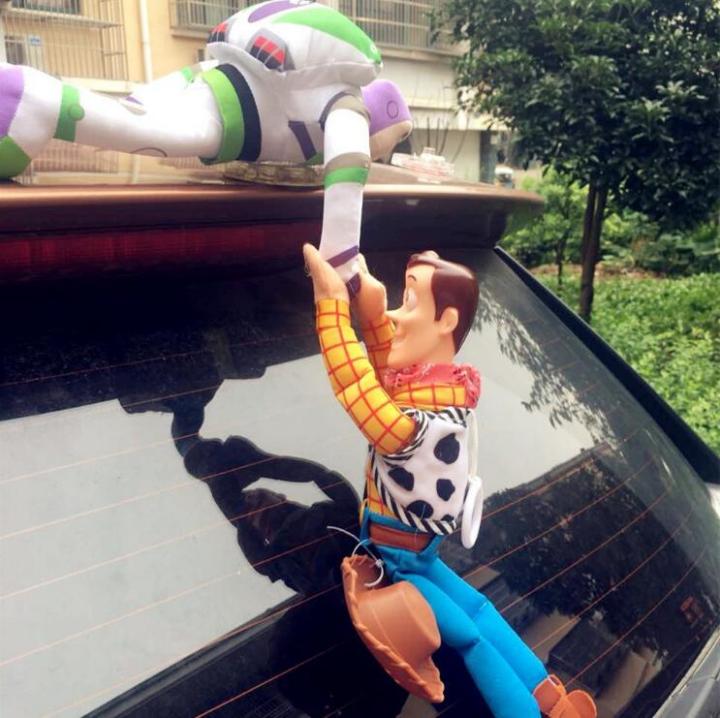 Hot Toy Story Sherif Woody Buzz Lightyear Car Dolls Plush Toys Outside Hang  Toy Cute Auto Accessories Car Decoration 25/35/45CM
