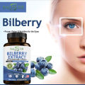 Bilberry extract supplement supports eye health and vision, anti-aging, beauty and brain health, lowers blood sugar and cholesterol levels.. 
