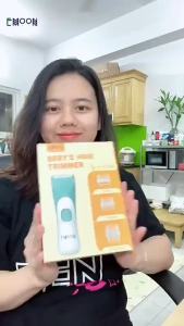 Tông đơ cắt tóc cho bé EMOON đầu lưỡi bo tròn an toàn chạy êmsạc pin tách rờicó khả năng chống nước