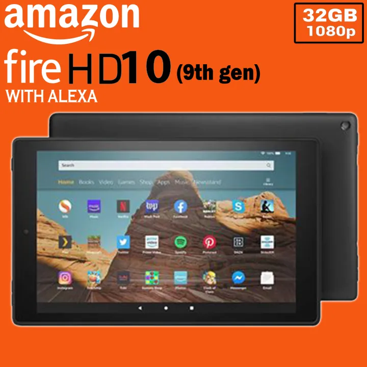 Amazon Fire HD 10 with Alexa 9th Generation 32GB 1080p full HD Display  10.1