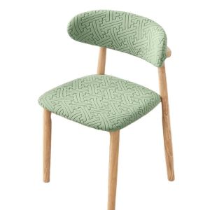 NOBLELUX 1 Set Split Type Dining Chair Cover Elastic Curved Backrest Armless Chair Cover  Printing Pattern Backrest Protector Cove Home Decor