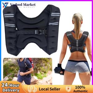【Vodool】Adjustable 5KG Weighted Vest with Reflective Stripe for Fitness Strength Training and Outdoor Exercise