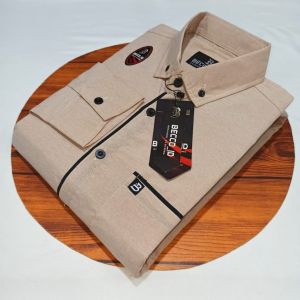 [PROMO] Baju Atasan Kemeja Pria Lengan Panjang Ukuran Jumbo M Sampai 4XL Motif List //Pakaian Laki Laki Size Besar