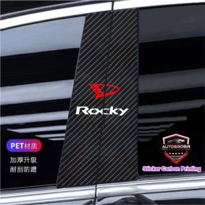 Daihatsu Rocky Sticker Pilar Pintu Mobil Daihatsu Rocky Stiker Kerbon 3D Variasi
