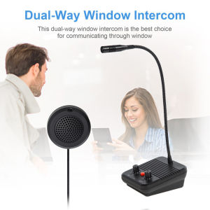 CYSSJF Two Way Mike Speaker Window Intercom System Anti-Interference Wireless Speaker for Office/Hospital/Bank Counter/Ticket Booth/Station/Cashier(E320)