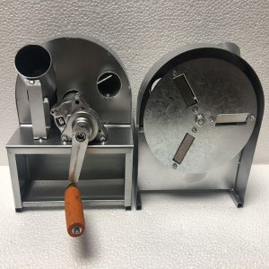 Máy Thái Sả Ớt Quay Tay Inox Có Nắp+Tặng Kèm 3 Lưỡi Dao